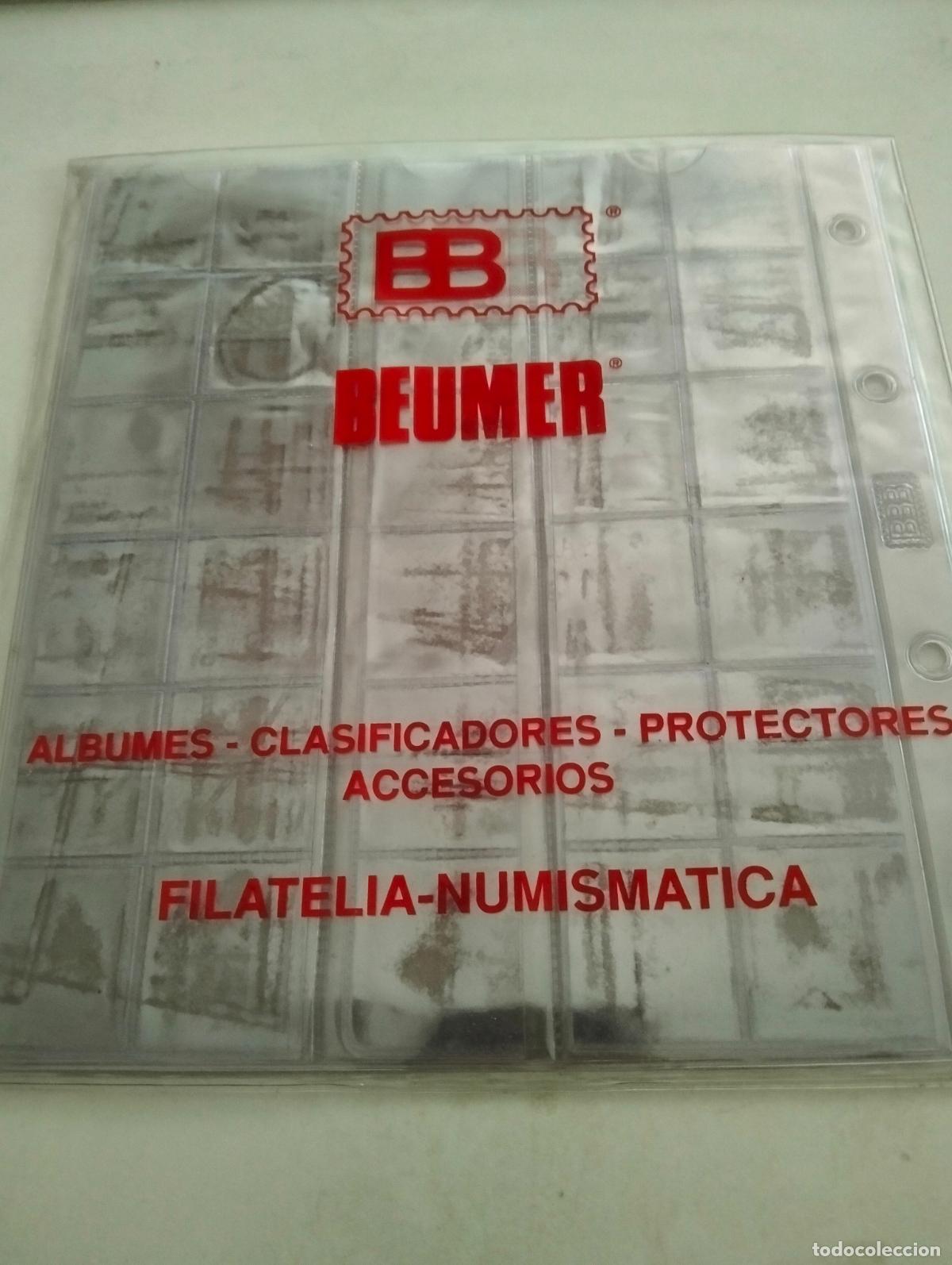Material numism&aacute;tico: LOTE 4 FUNDAS DE PLASTICO BEUMER, 30 HUECOS PARA MONEDAS