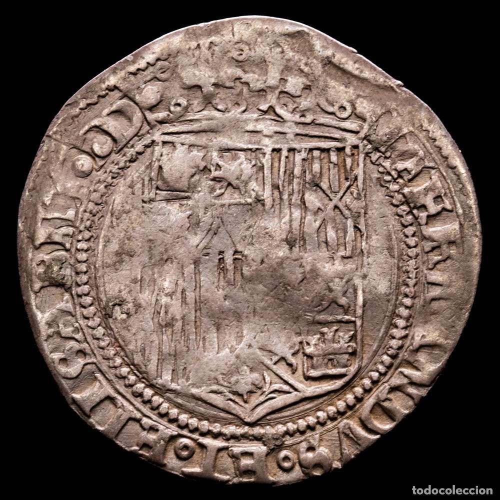 Material numism&aacute;tico: Fernando e Isabel (1474-1504). 1 real. Granada. (Cal-360). Ag. 3,32 g. Tono. VF.