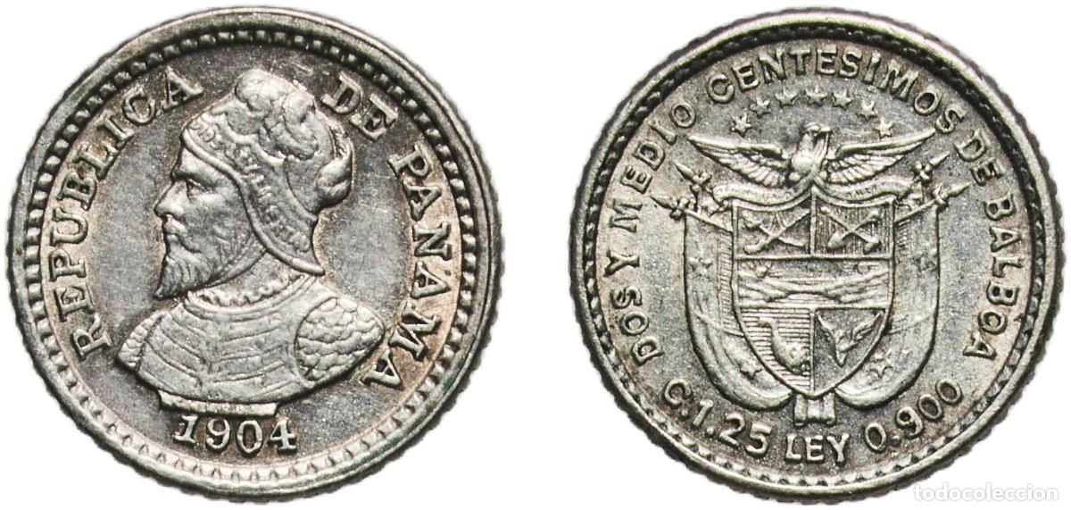 Material numism&aacute;tico: Panama Republic 1904 2&frac12; Cent&eacute;simos (&rdquo;Panama Pill&rdquo;) Silver (.900) (Copper .100) Philadelphia Mint (4