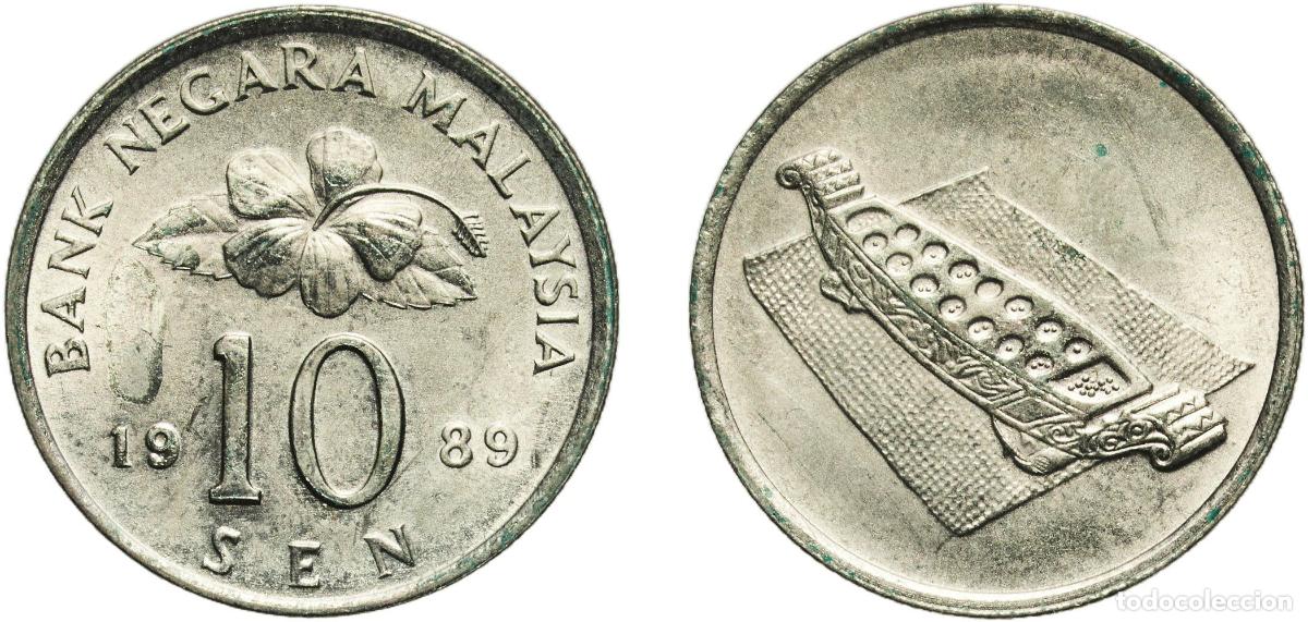 Material numism&aacute;tico: Malaysia Federal elective constitutional monarchy 1989 10 Sen Copper-nickel (75% Copper, 25% Nickel