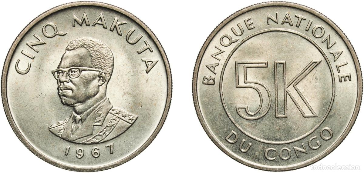 Material numism&aacute;tico: Congo Democratic Republic 1967 5 Makuta Copper-nickel (75% Copper, 25% Nickel) Kings Norton Metal C
