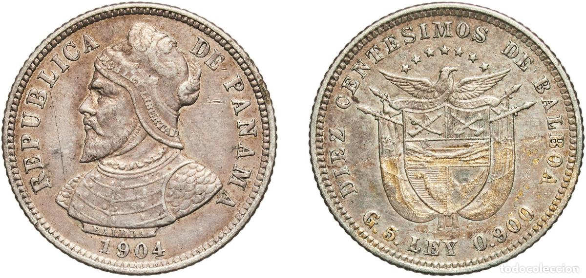 Material numism&aacute;tico: Panama Republic 1904 10 Cent&eacute;simos Silver (.900) (Copper .100) Philadelphia Mint (1125000) 4.97g AU