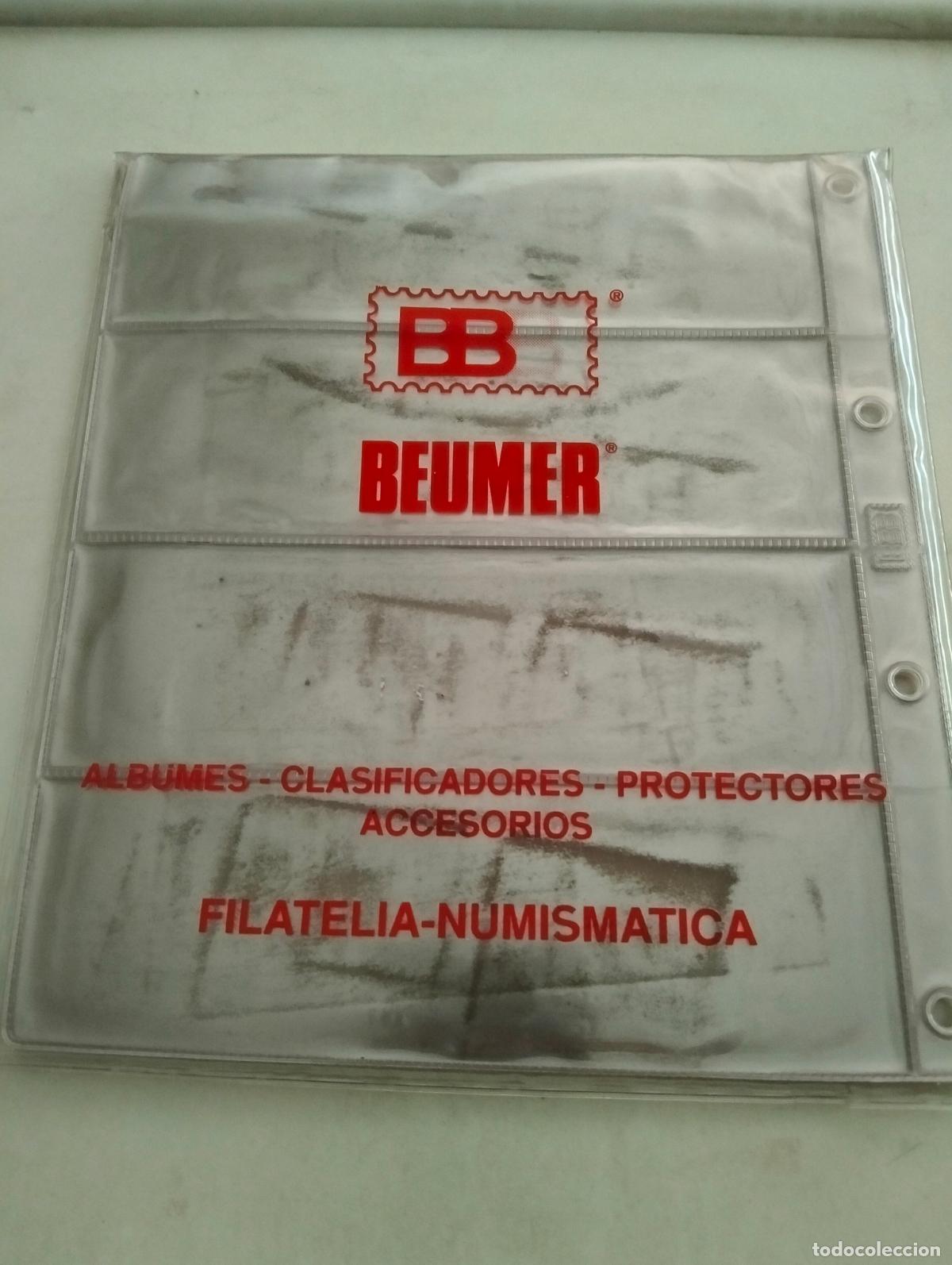 Material numism&aacute;tico: LOTE 10 FUNDAS DE PLASTICO BEUMER, COMPARTIMIENTOS HORIZONTALES