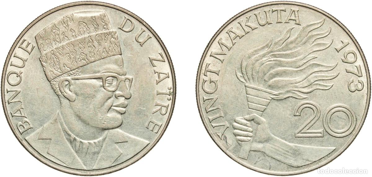 Material numism&aacute;tico: Zaire Republic 1973 20 Makuta Copper-nickel (75% Copper, 25% Nickel) Munich Mint (10000000) 13g UNC