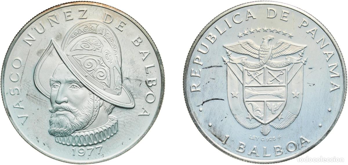 Material numism&aacute;tico: Panama Republic 1977 FM 1 Balboa (Silver) Silver (.925) The Franklin Mint (11000) 26.33g PF KM 39.