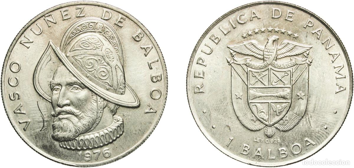 Material numism&aacute;tico: Panama Republic 1976 1 Balboa (Mule, value and erroneous mention of a silver LEY 0.925 content belo