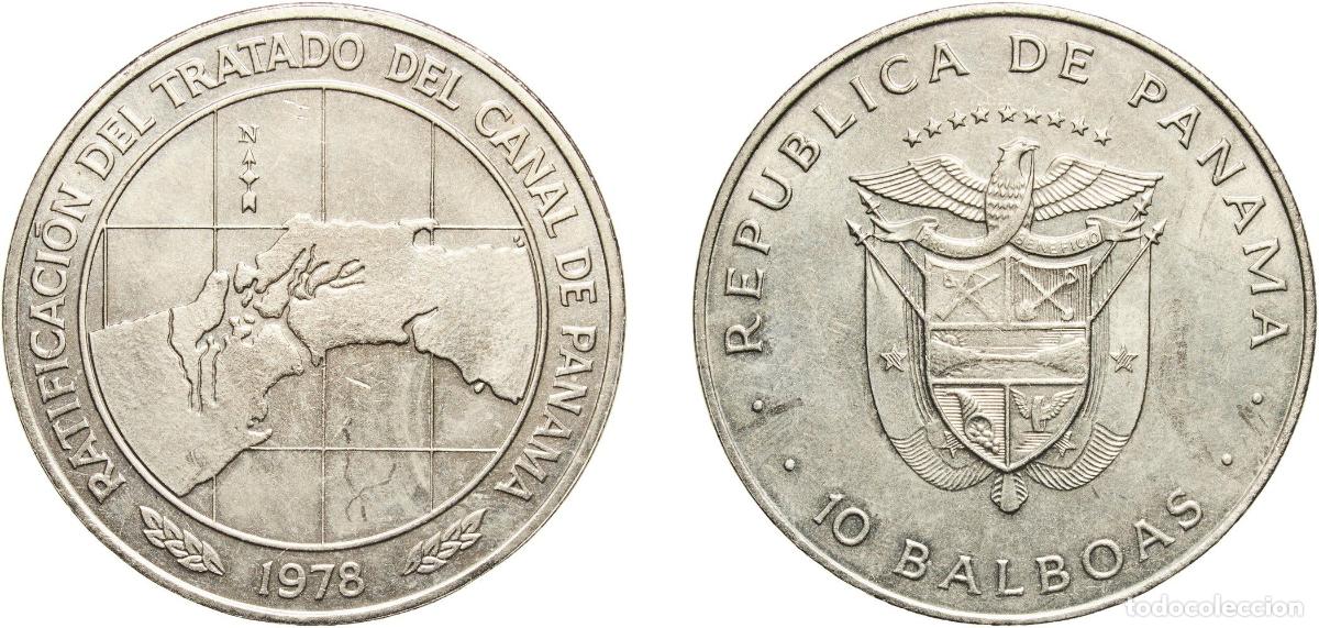 Material numism&aacute;tico: Panama Republic 1978 10 Balboas (Ratification of Panama Canal Treaty) Nickel Ottawa Mint (300000) 4