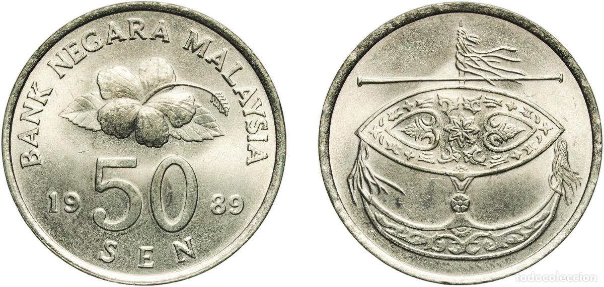 Material numism&aacute;tico: Malaysia Federal elective constitutional monarchy 1989 50 Sen Copper-nickel (75% Copper, 25% Nickel