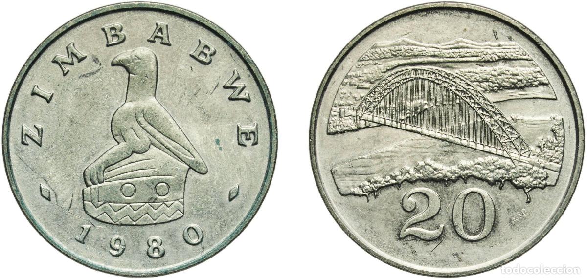 Material numism&aacute;tico: Zimbabwe Republic 1980 20 Cents Copper-nickel Royal Mint 5.51g UNC KM 4 Sch&ouml;n 58