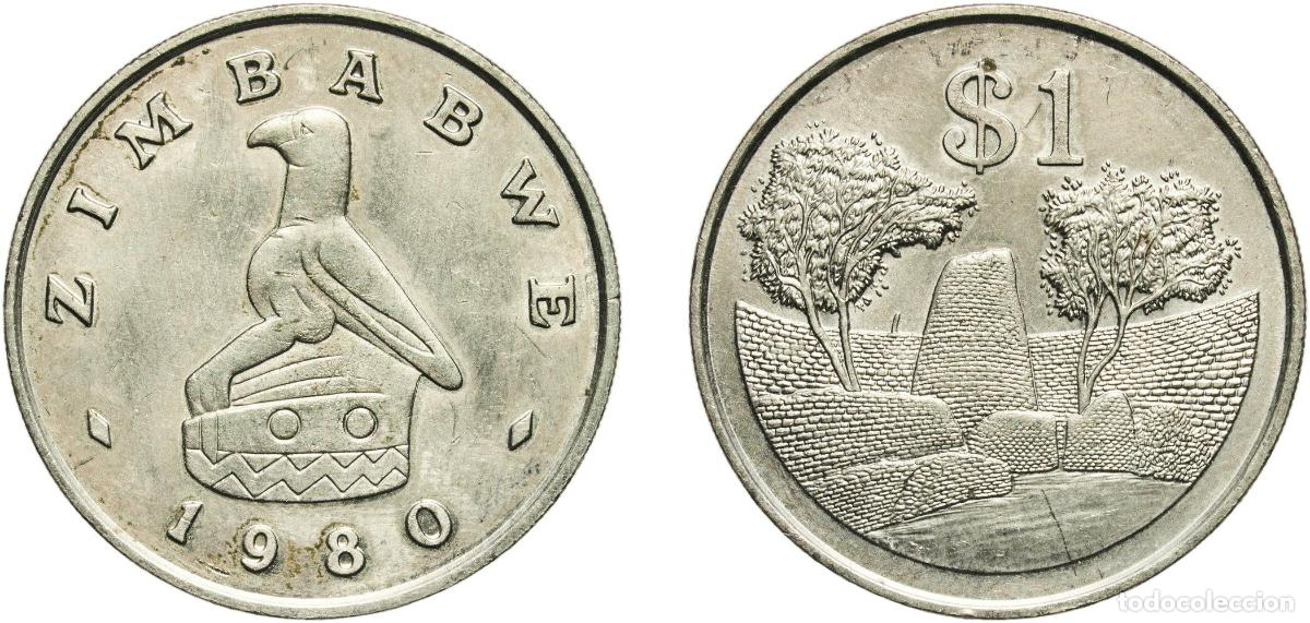 Material numism&aacute;tico: Zimbabwe Republic 1980 1 Dollar Copper-nickel Royal Mint 10.04g UNC KM 6 Sch&ouml;n 60