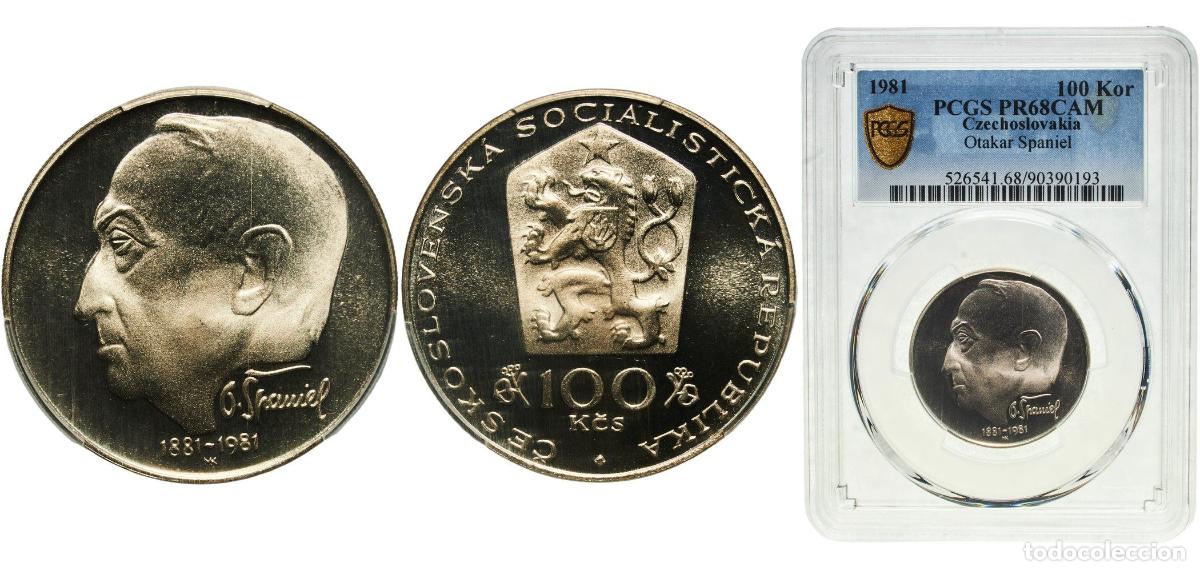Material numism&aacute;tico: Czechoslovakia Socialist Republic 1981 100 Korun PROOF (Otakar &Scaron;paniel) Silver (.500) (Copper .400,