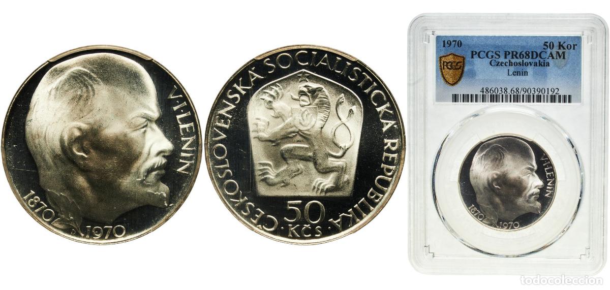 Material numism&aacute;tico: Czechoslovakia Socialist Republic 1970 50 Korun PROOF (Vladimir Iljitsch Uljanow) Silver (.700) (62