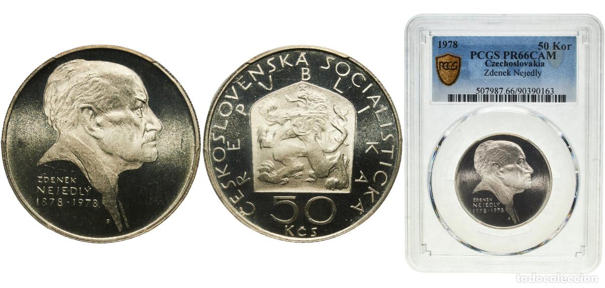 Material numism&aacute;tico: Czechoslovakia Socialist Republic 1978 50 Korun PROOF (Zdeněk Nejedl&yacute;) Silver (.700) (Copper .300)