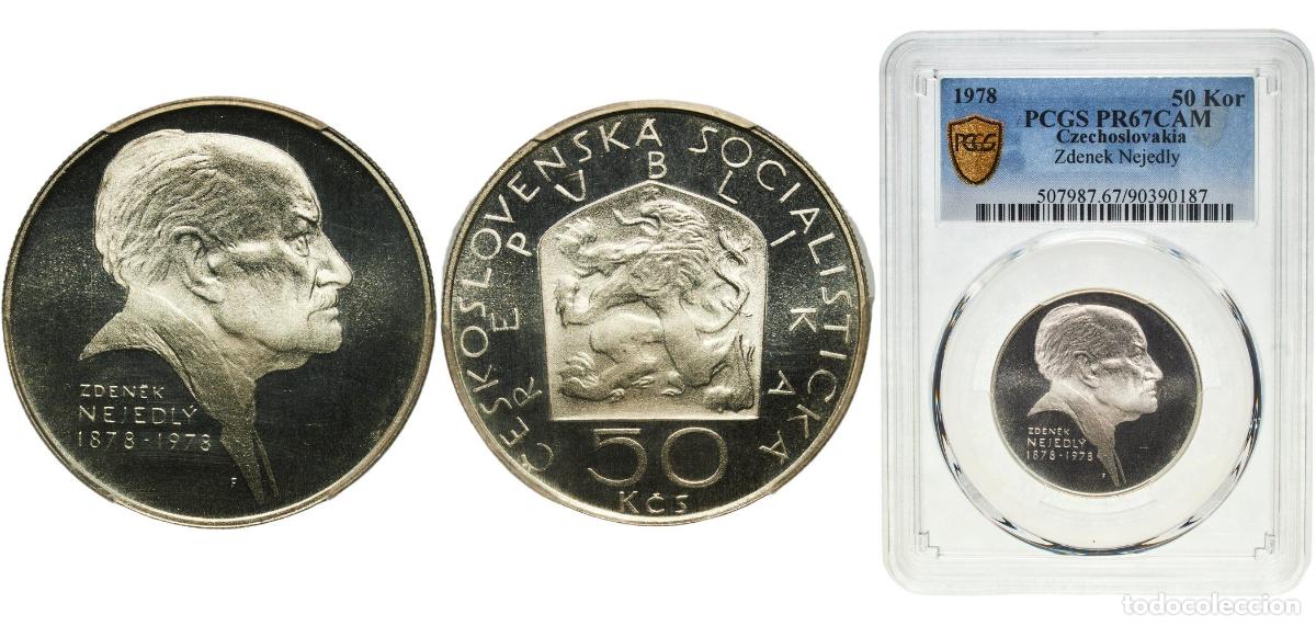 Material numism&aacute;tico: Czechoslovakia Socialist Republic 1978 50 Korun PROOF (Zdeněk Nejedl&yacute;) Silver (.700) (Copper .300)
