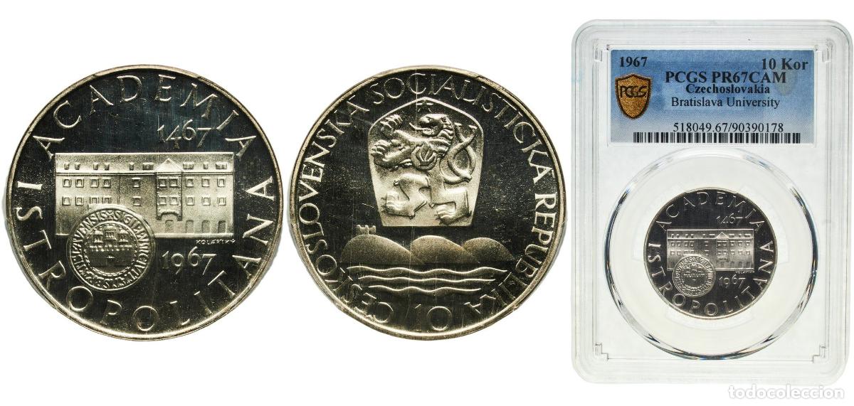 Material numism&aacute;tico: Czechoslovakia Socialist Republic 1967 10 Korun PROOF (Bratislava University) Silver (.500) (5000)
