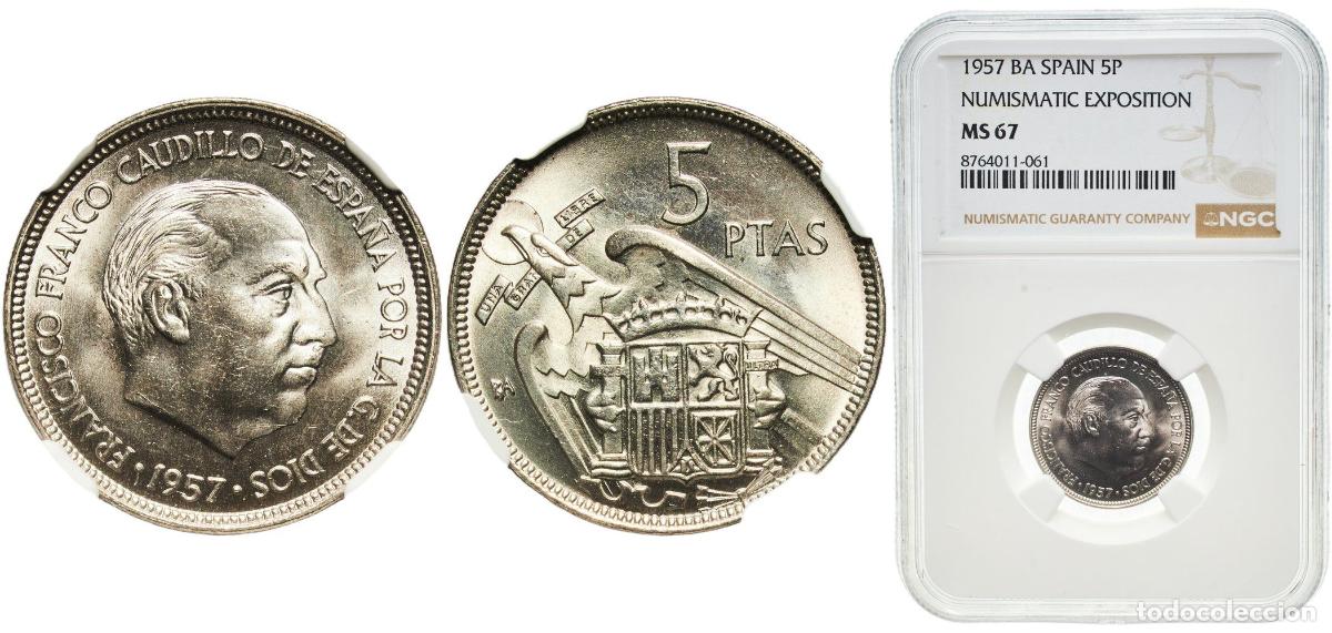 Material numism&aacute;tico: Spain Nationalist Government 1957 BA 50 pesetas - Francisco Franco &rdquo;NGC records show this as the so