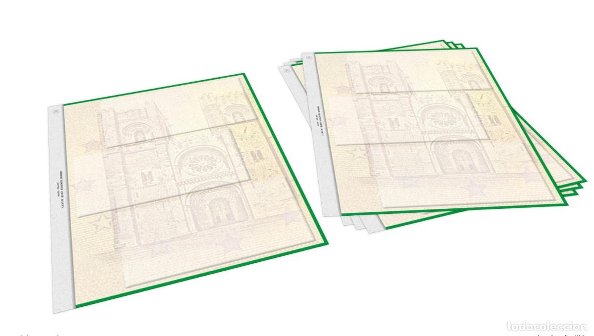 Numismatic Material: Paquete de 5 s&aacute;banas neutras ABAFIL para billetes 0&euro; | Souvenir Portugal