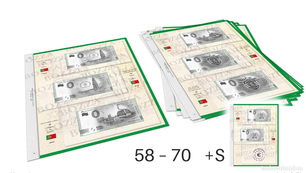 Material numism&aacute;tico: ABAFIL 14 hojas (1/2022) para entradas Souvenir Portugal de 0&euro;