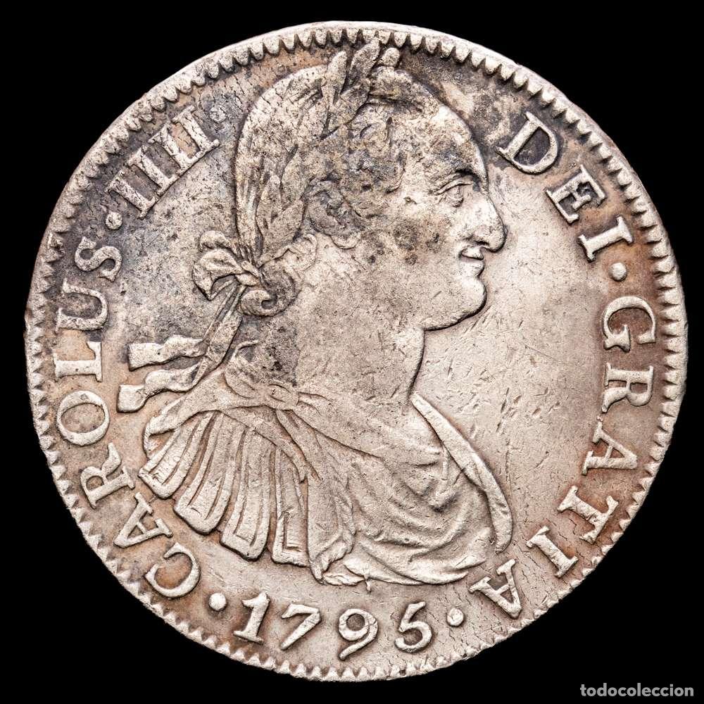 Material numism&aacute;tico: Carlos IV (1788-1808). 8 reales. 1795. M&eacute;xico. FM. (Cal-958). Ag. 26,89 gramos. MBC+.