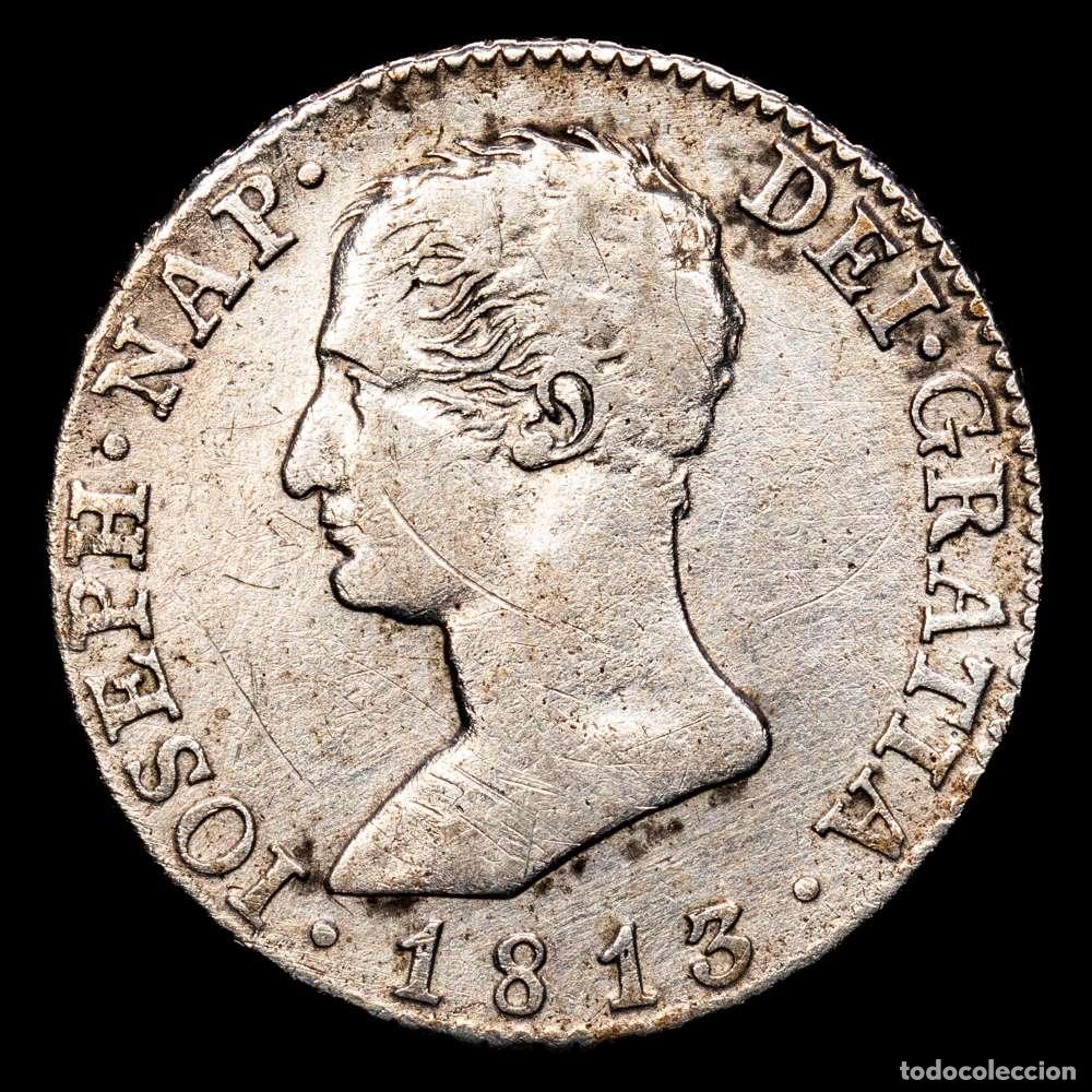 Material numism&aacute;tico: Jos&eacute; Napole&oacute;n (1808-1814). 4 reales. 1813. Madrid. RN. (Cal-22). Ag. 5,72 gramos. MBC-.