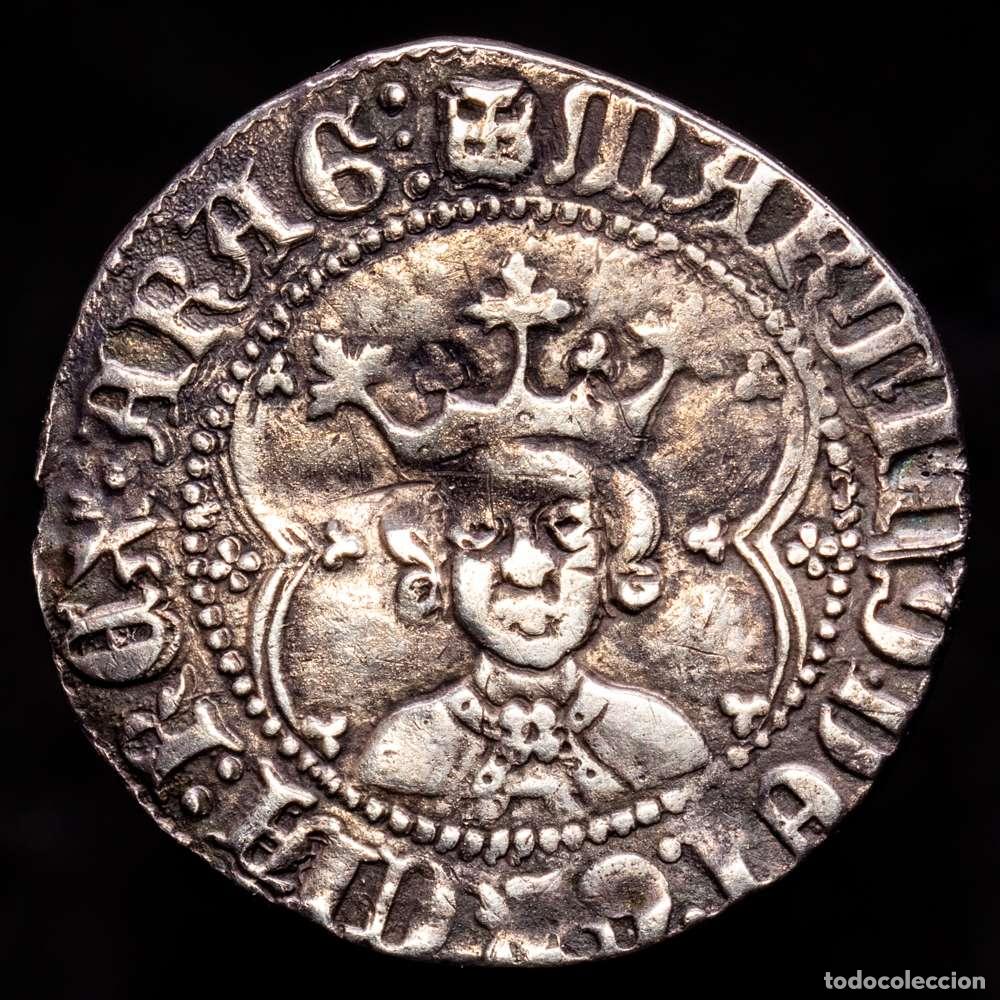 Material numism&aacute;tico: Mart&iacute; (1396-1410). Valencia. Ral. (Cru.VS 527 falta var) (Cru.CG 2331f). 3,37 gramos. MBC.