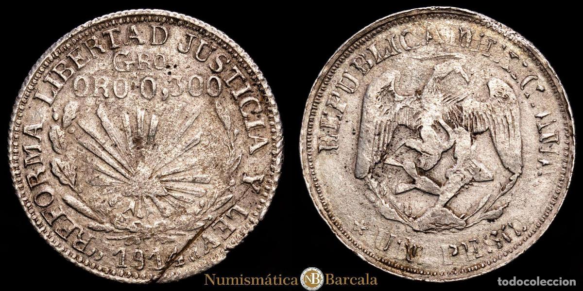Material numism&aacute;tico: Mexico. 1 Peso. (12,89 g.). 1914. - Foto 3