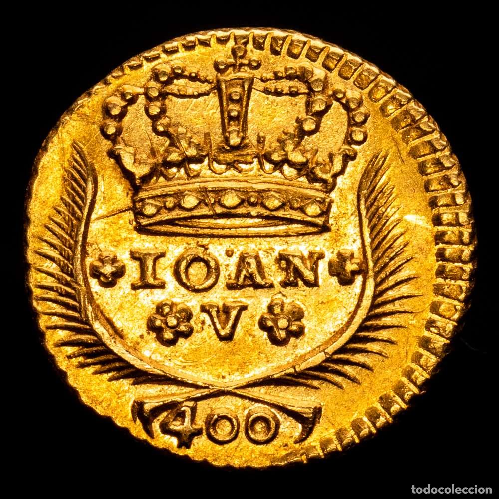 Material numism&aacute;tico: Portugal. 1722. Juan V. 400 reales. (Fr. 100) (Gomes 85.01). AU. 1,06 gramos. EBC-.