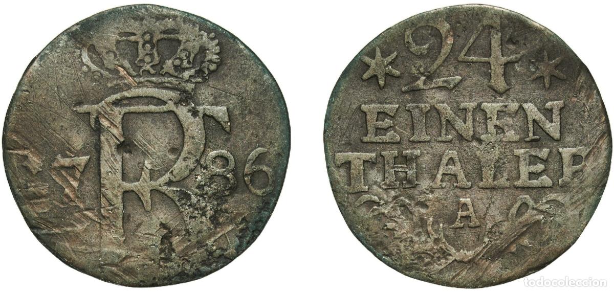Material numism&aacute;tico: Germany Kingdom of Prussia Kingdom of Prussia Second Empire 1786 A 1&frasl;24 Thaler - Frederick II Billo