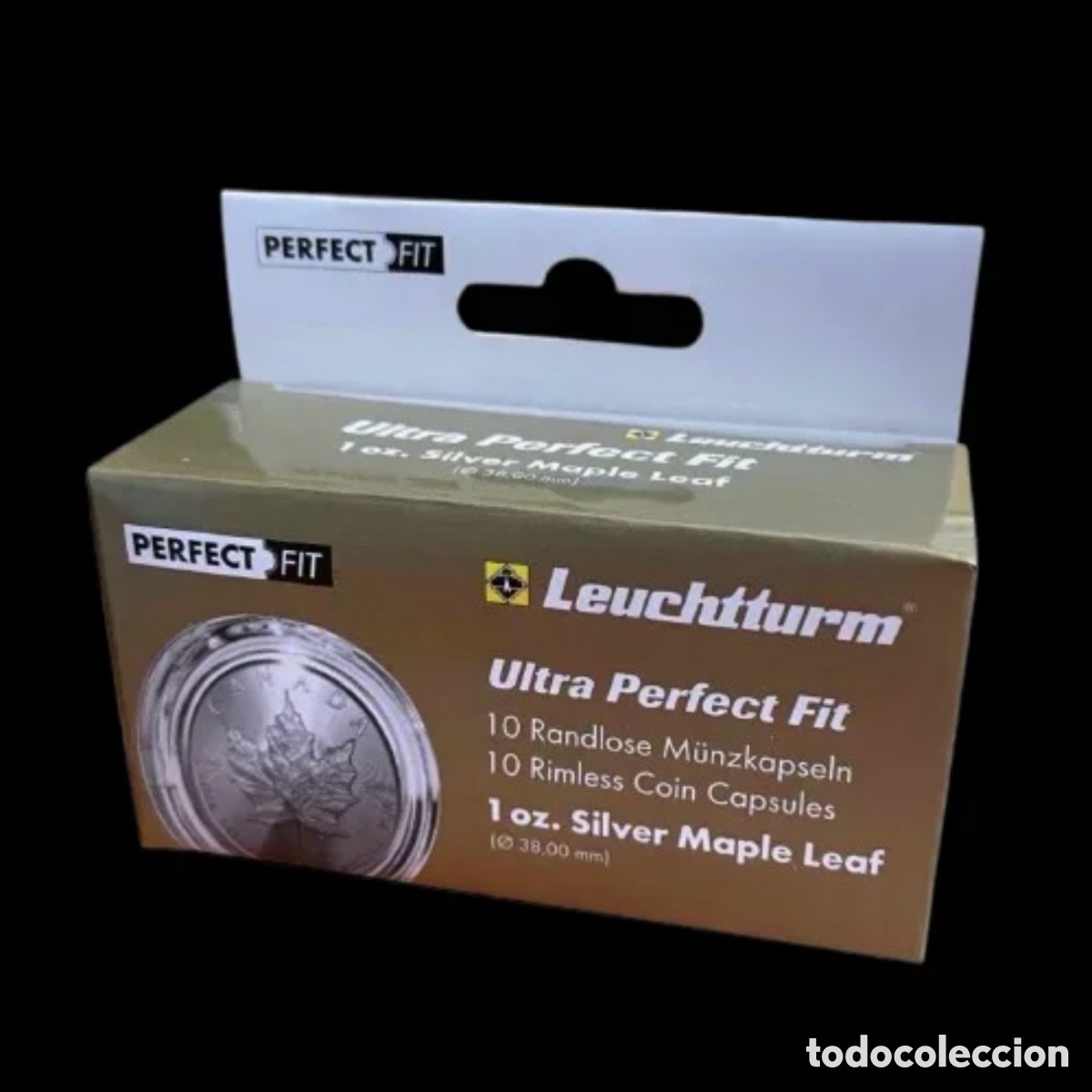 Material numism&aacute;tico: Caja 10 C&aacute;psulas Leuchtturm Perfect Fit Mapple