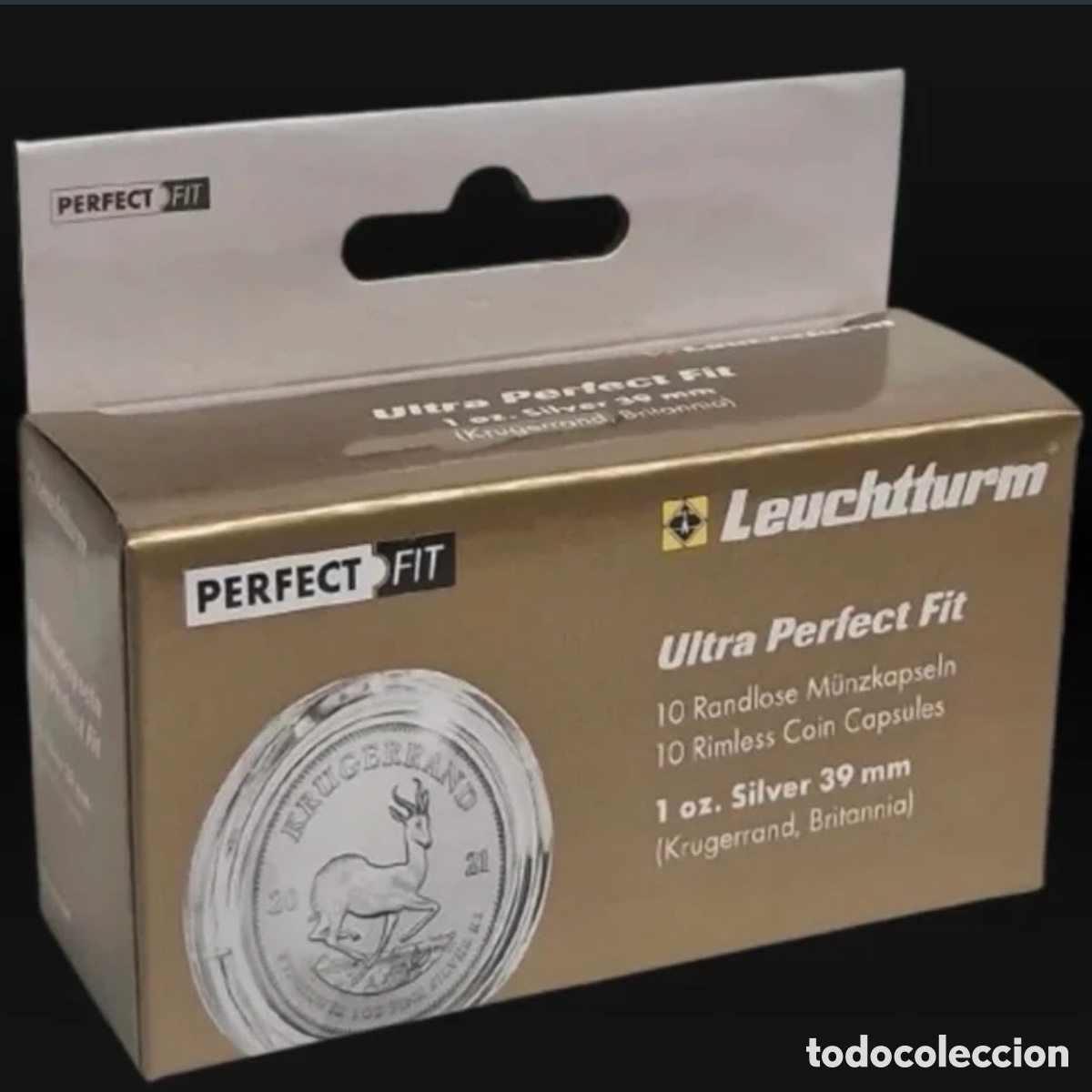 Material numism&aacute;tico: Caja 10 C&aacute;psulas Monedas Perfect Fit 39mm