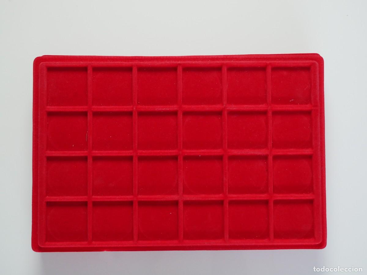 Material numism&aacute;tico: Lote 6 bandejas numism&aacute;ticas SAFE Gigant 323 &ndash; 24 huecos 45&times;45 mm &ndash; 330&times;220 mm
