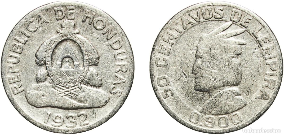 Material numism&aacute;tico: Honduras Republic 1932 50 Centavos Silver (.900) (Copper .100) Philadelphia Mint (1100000) 6.05g VF