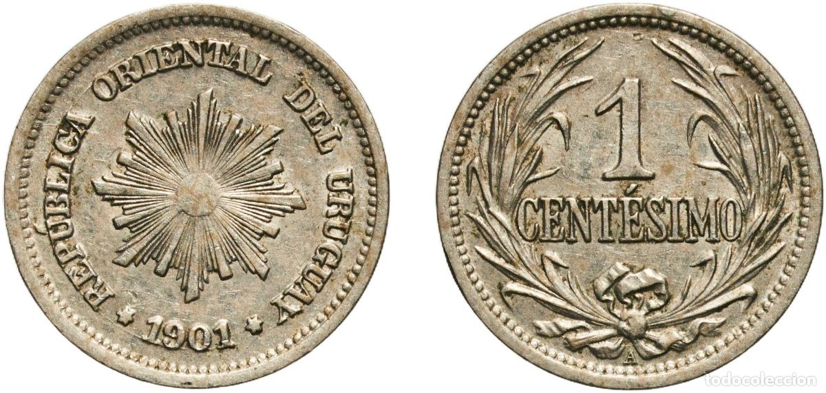 Material numism&aacute;tico: Uruguay Oriental Republic of Uruguay 1901 A 1 Cent&eacute;simo Copper-nickel (75% Copper, 25% Nickel) Vien