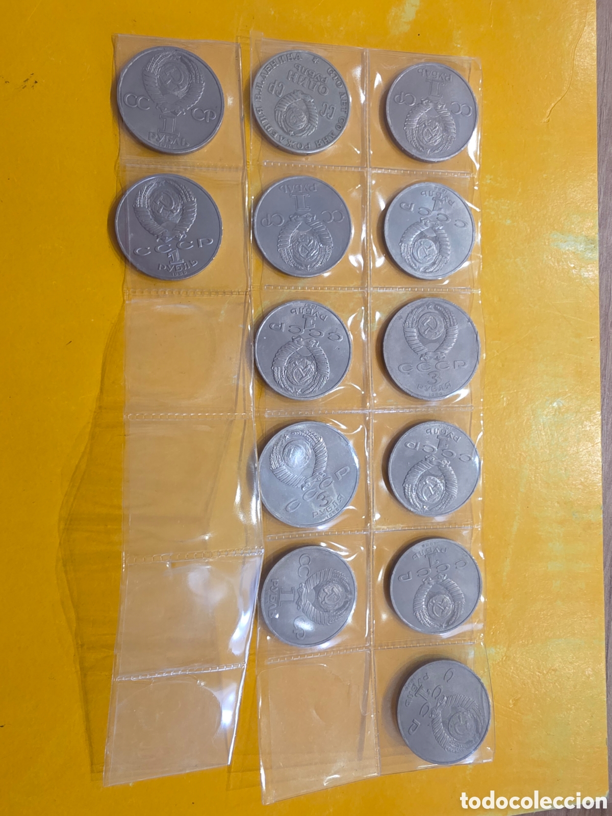 Material numism&aacute;tico: 13 Monedas Conmemorativos de la URSS