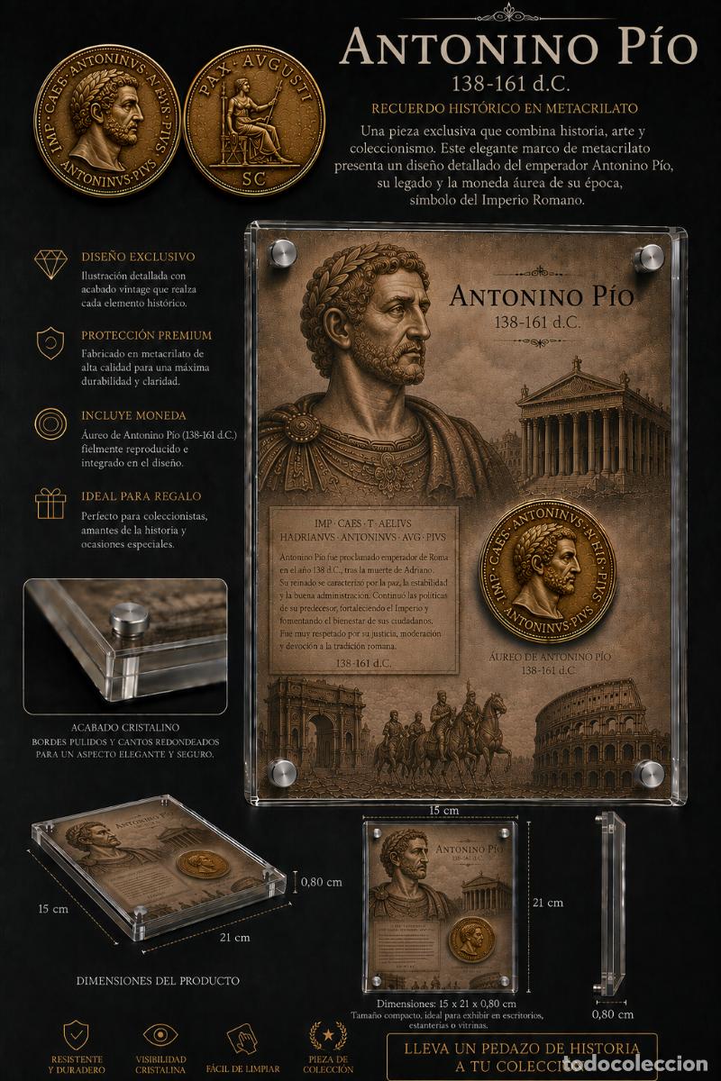 Material numism&aacute;tico: ANTONINO PIUS.-CUADRO DE METACRILATO EXCLUSIVO PARA NUMISM&Agrave;TICOS