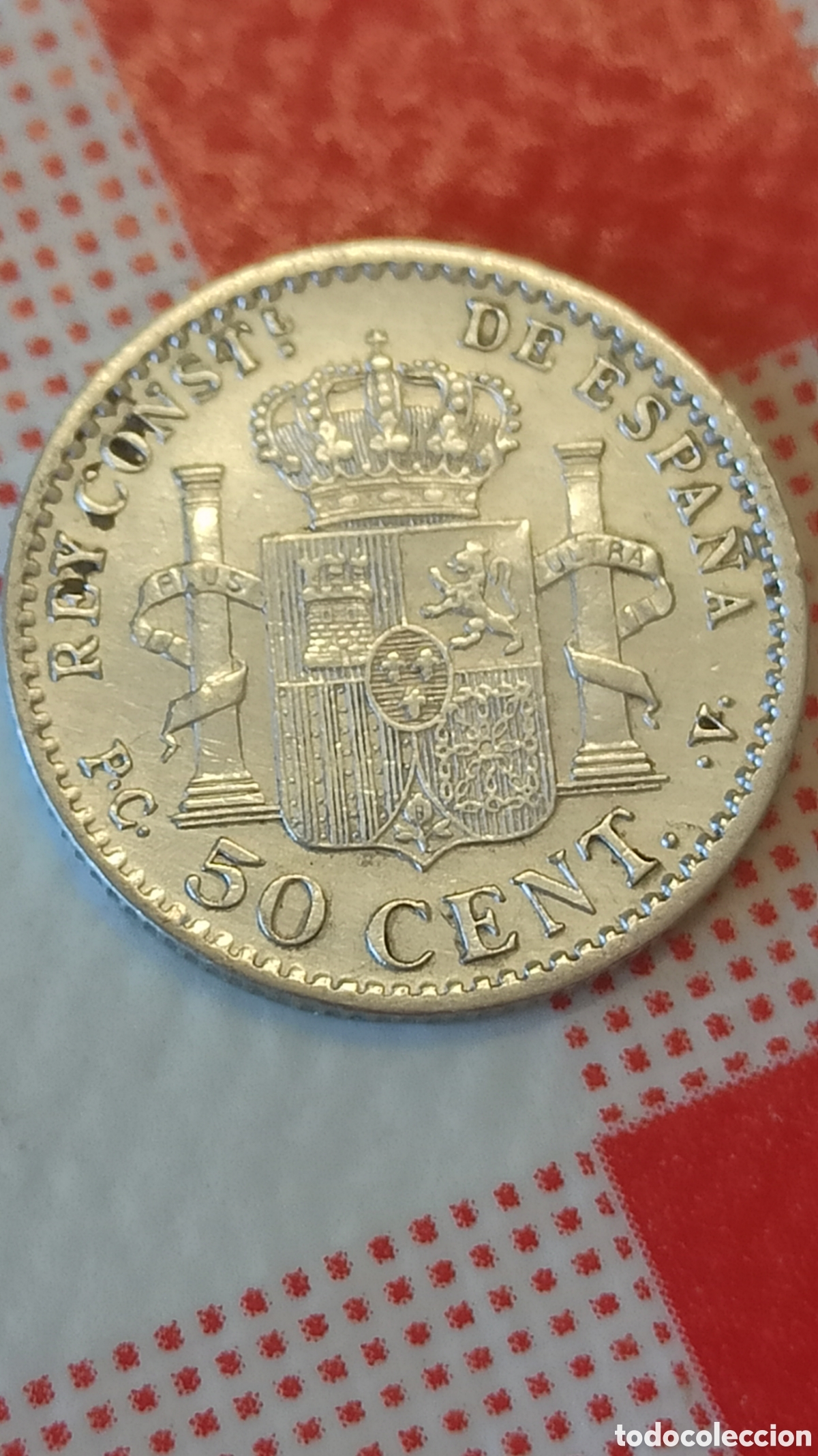 Material numism&aacute;tico: Moneda 50 centimos plata 1910 Alfonso XIII - Foto 2