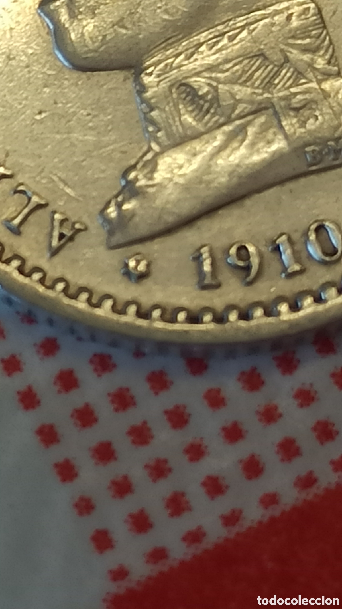 Material numism&aacute;tico: Moneda 50 centimos plata 1910 Alfonso XIII - Foto 3