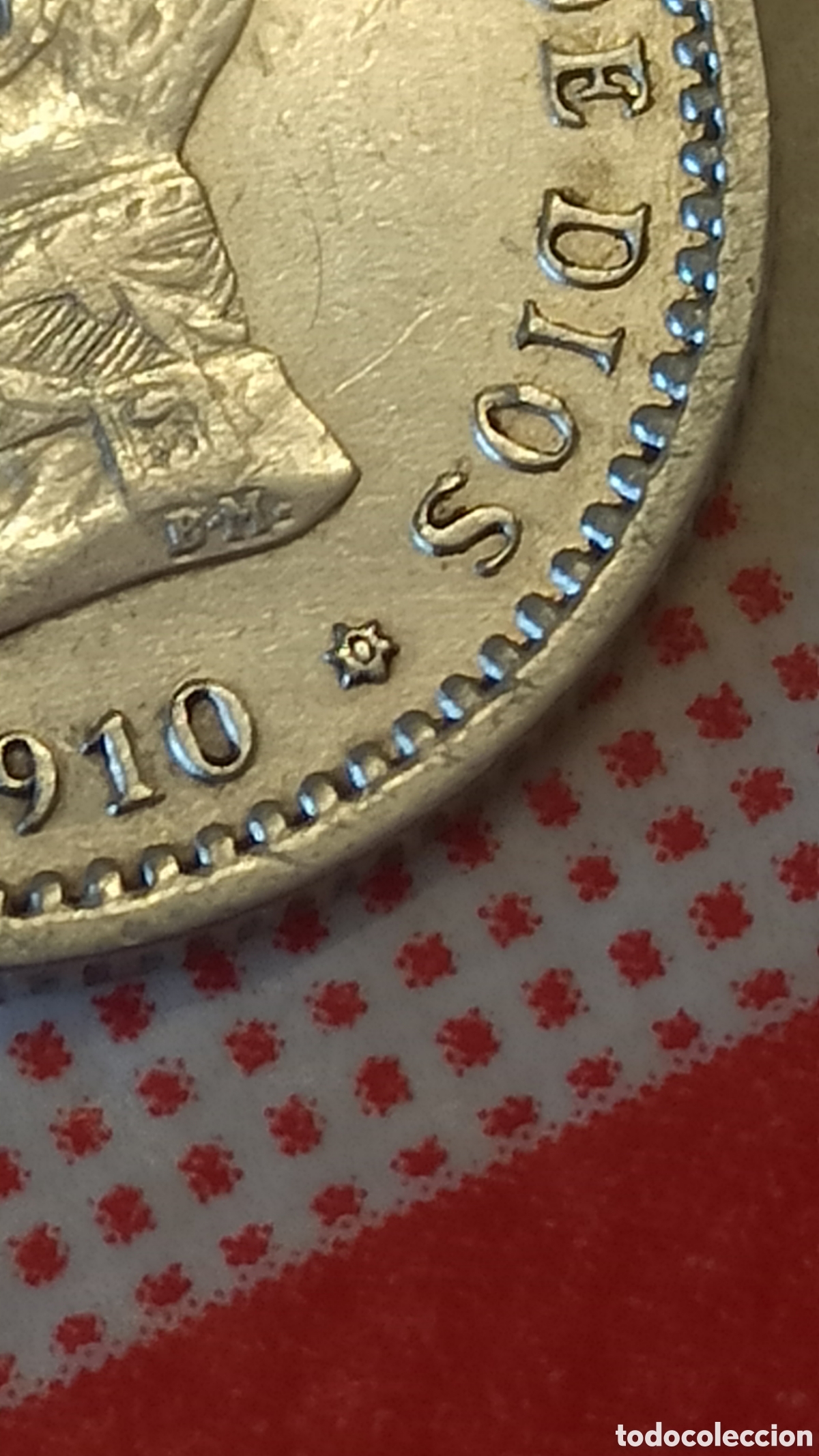 Material numism&aacute;tico: Moneda 50 centimos plata 1910 Alfonso XIII - Foto 4