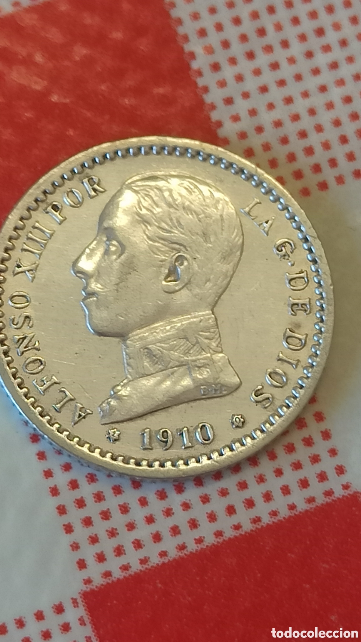 Material numism&aacute;tico: Moneda 50 centimos plata 1910 Alfonso XIII