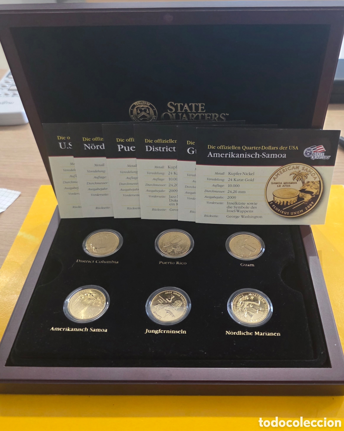 Material numism&aacute;tico: Colecci&oacute;n de 6 monedas 25 Centavos Territorios USA