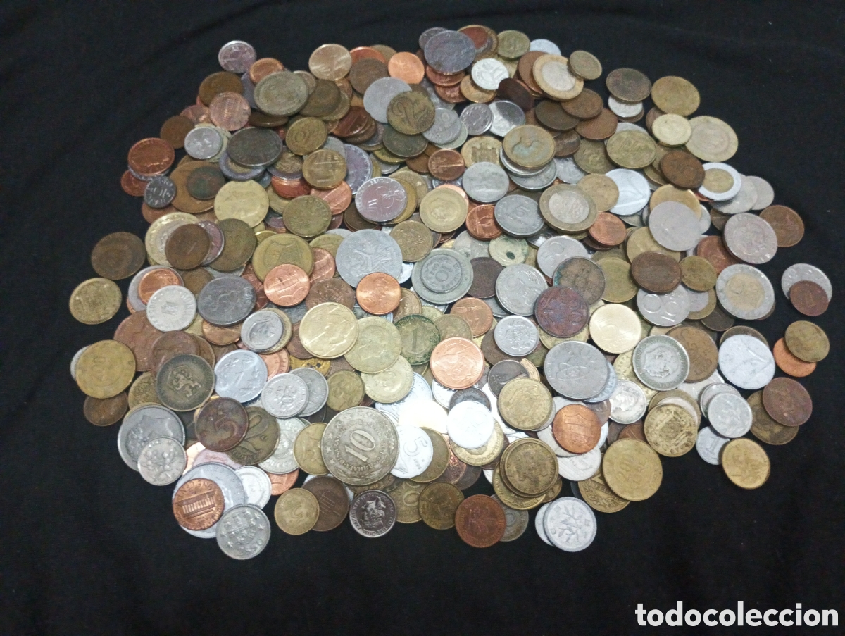 Material numism&aacute;tico: Lote 1600 gramos 1,6kg monedas del mundo lote 1