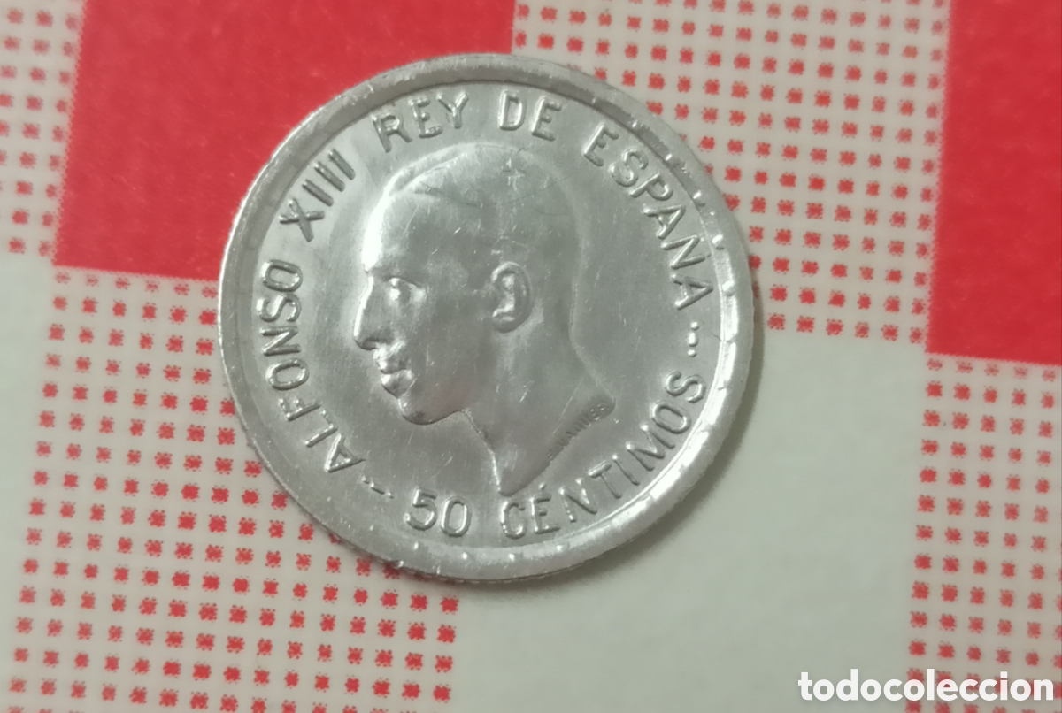 Material numism&aacute;tico: Moneda 50 centimos Alfonso XIII 1926 - Foto 2