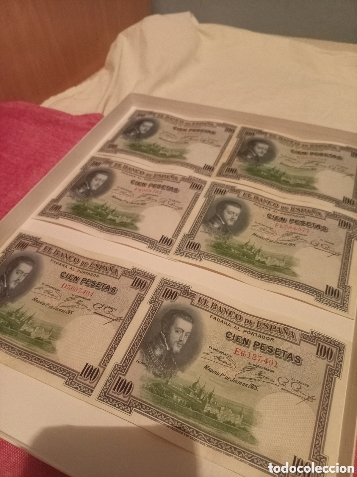 Material numism&aacute;tico: 16 Billetes 100 pesetas 1 julio 1926