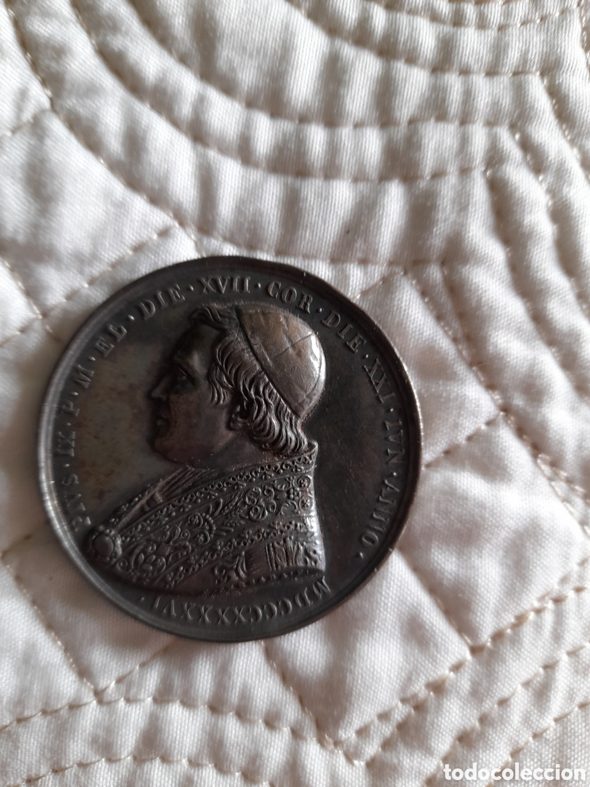 Material numism&aacute;tico: Moneda papal PIO IX 1846
