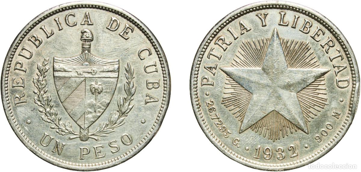 Material numism&aacute;tico: Cuba First Republic 1932 1 Peso Silver (.900) (silver 90%, copper 10%) Philadelphia Mint (3550000)