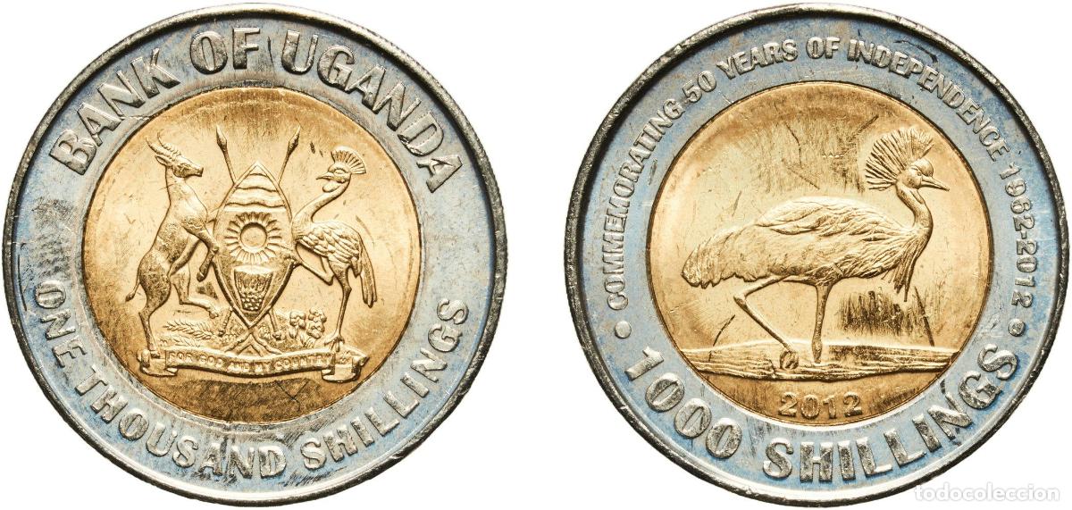 Material numism&aacute;tico: Uganda Republic 2012 1000 Shillings (Independence) Bimetallic: nickel plated nickel brass centre in