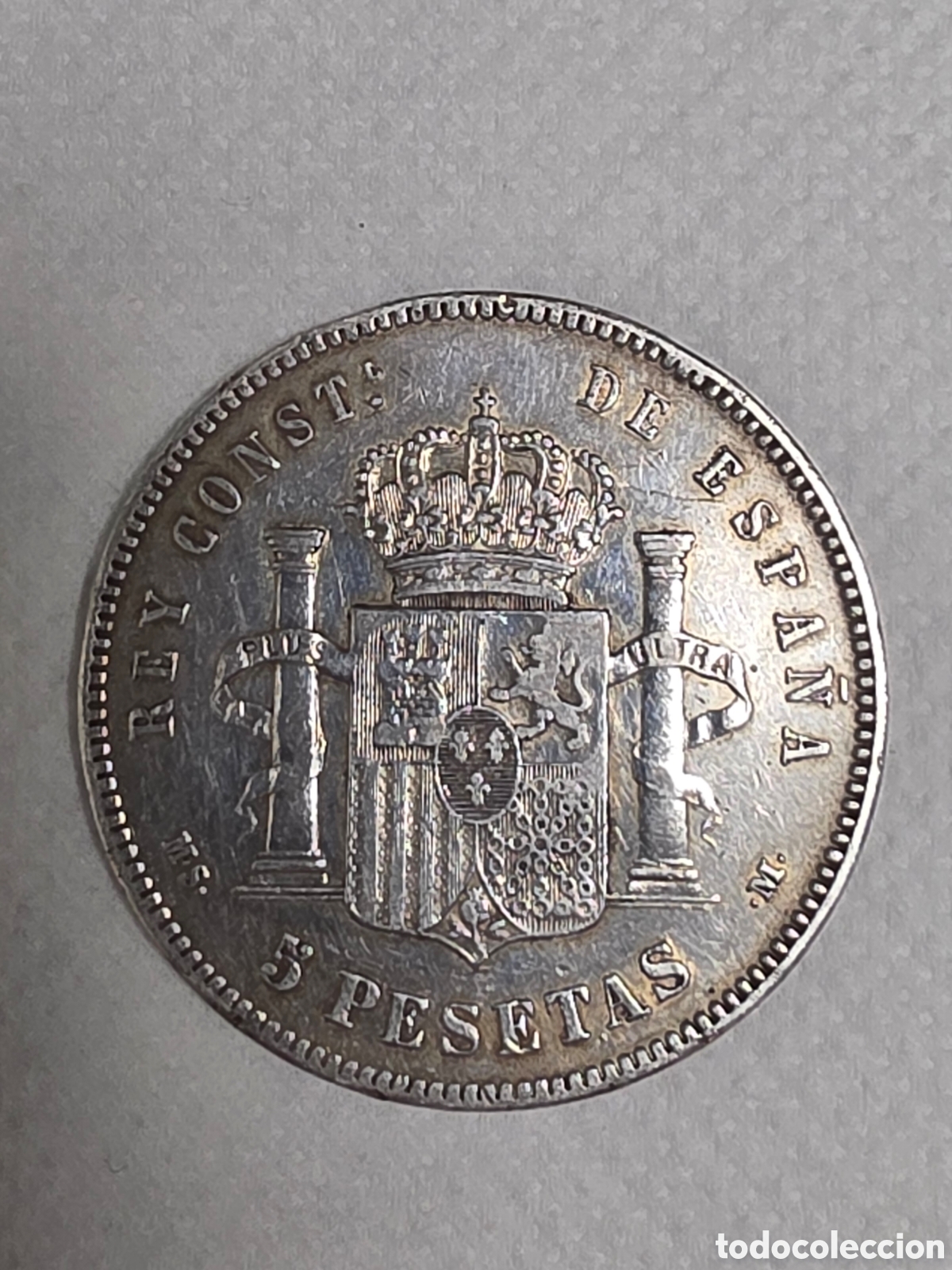 Material numism&aacute;tico: Moneda de plata. Alfonso XII a&ntilde;o 1885 estrellas 18-87