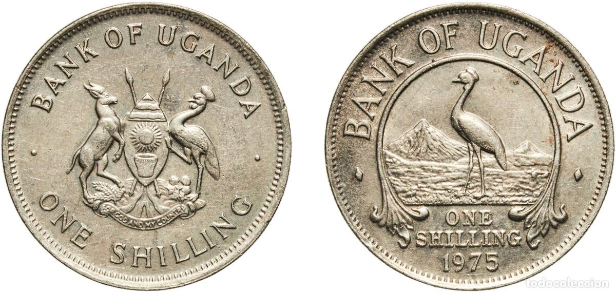 Material numism&aacute;tico: Uganda Republic 1975 1 Shilling (Non-magnetic) Copper-nickel Royal Mint (Tower Hill) (15500000) 6.6