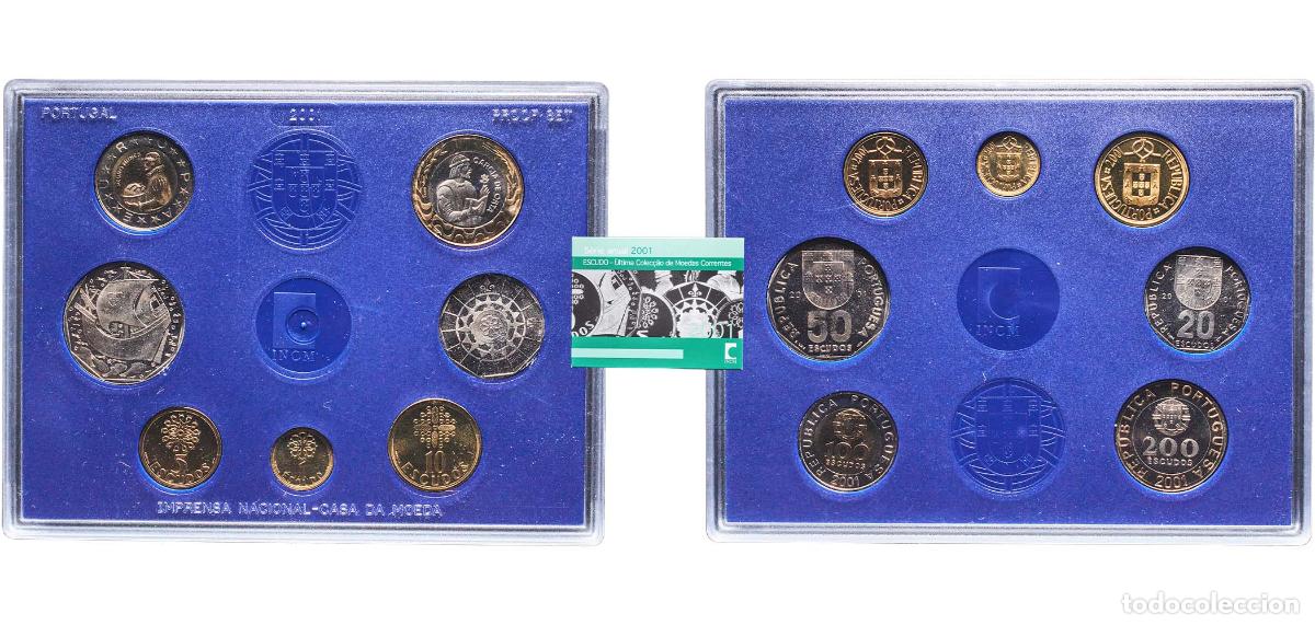 Material numism&aacute;tico: Portugal Third Republic 2001 Escudo Proof Set Copper-nickel (75% Copper, 25% Nickel) PF