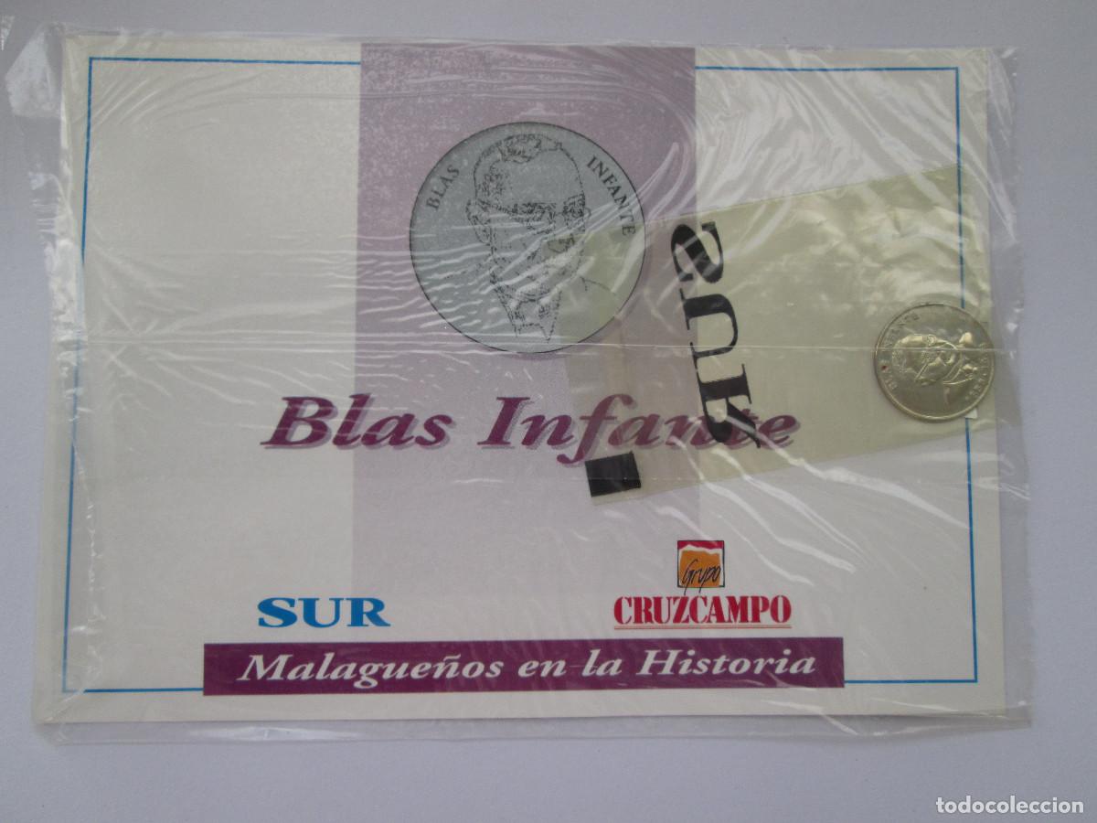 Material numism&aacute;tico: MONEDA PLATA - BLAS INFANTE - DE MALAGUE&Ntilde;OS EN LA HISTORIA DEL DIARIO SUR -CON FOLLETO EXPLICATIVO